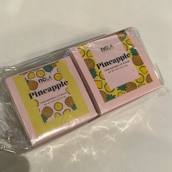 NEW NCLA Beauty Pineapple Balm Babe Lip Balm & Sugar Sugar Lip Scrub - Picture 1 of 2